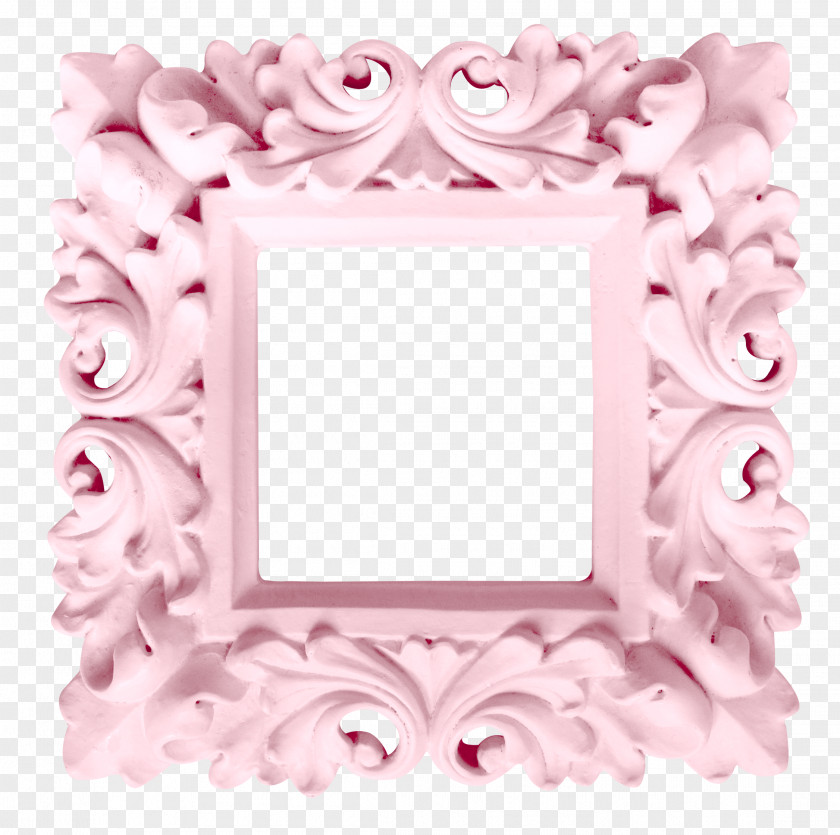Beautiful Pink Frame Border Design Picture Pattern PNG