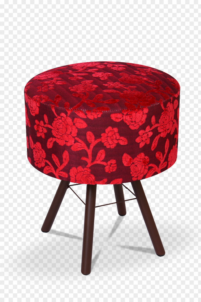 Floral Vermelho Red Stool Tuffet Chair Blue PNG