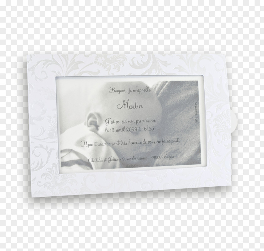 France In Memoriam Card Birth Picture Frames French PNG