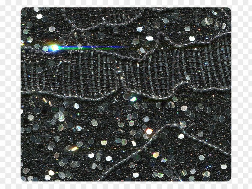 Lace Fabric Glitter Space Black M PNG