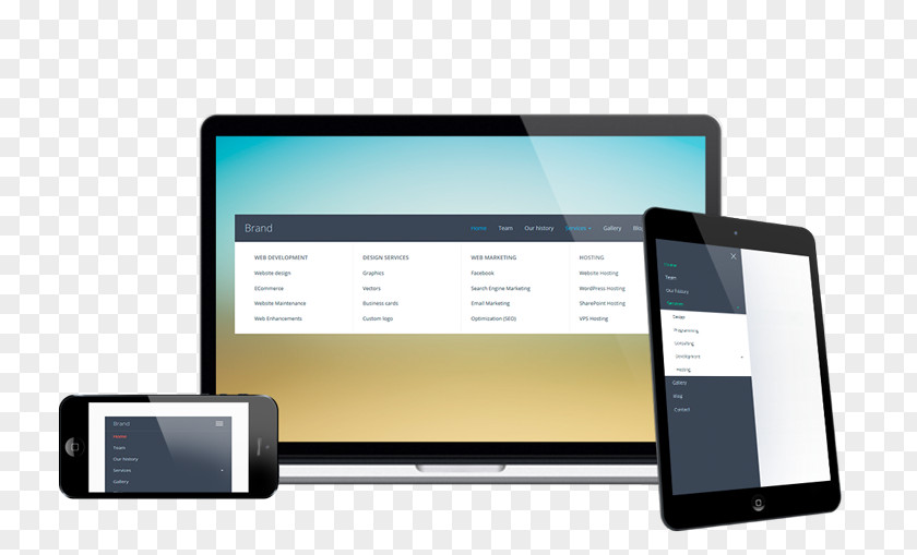 Smartphone Responsive Web Design Development Bootstrap W3Schools PNG