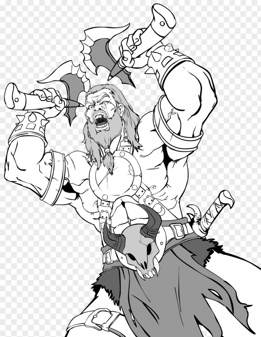 Viking Warrior Line Art Drawing Norsemen PNG