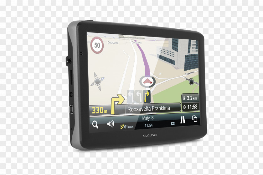 Car GPS Navigation Systems Handheld Devices GOCLEVER Navio2 Sat Nav PNG