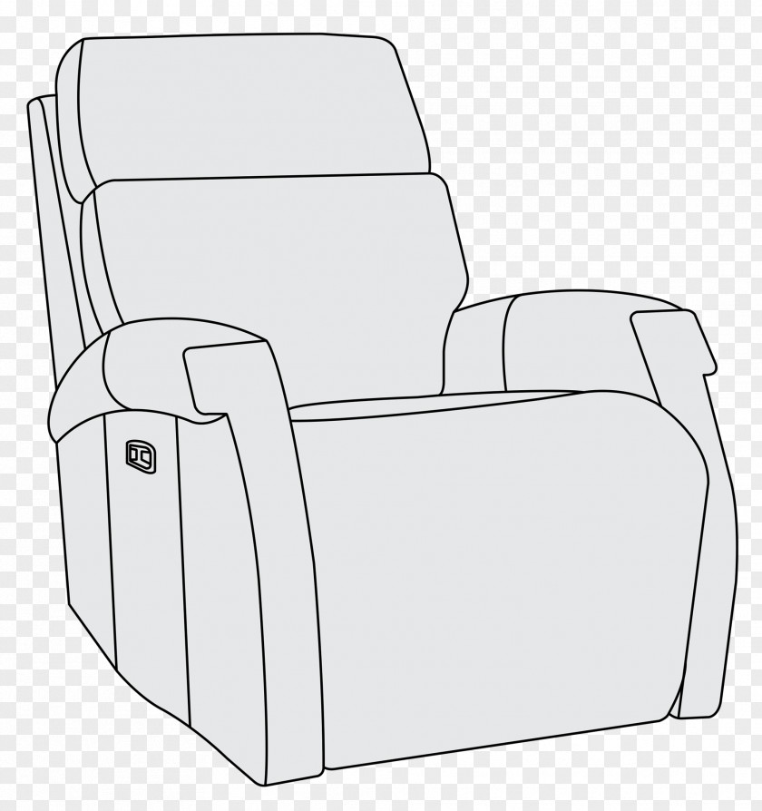 Design Recliner Compact Car White Line Art PNG