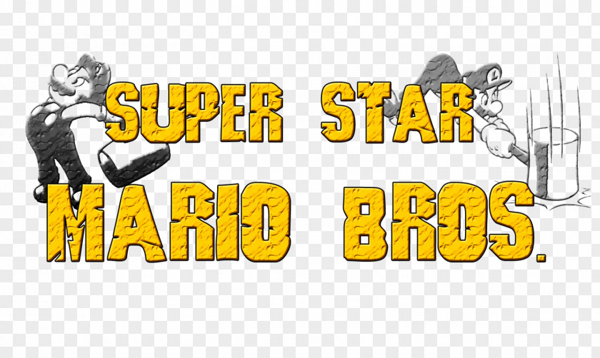 Mario Bros Star Logo Font Illustration Brand Human Behavior PNG