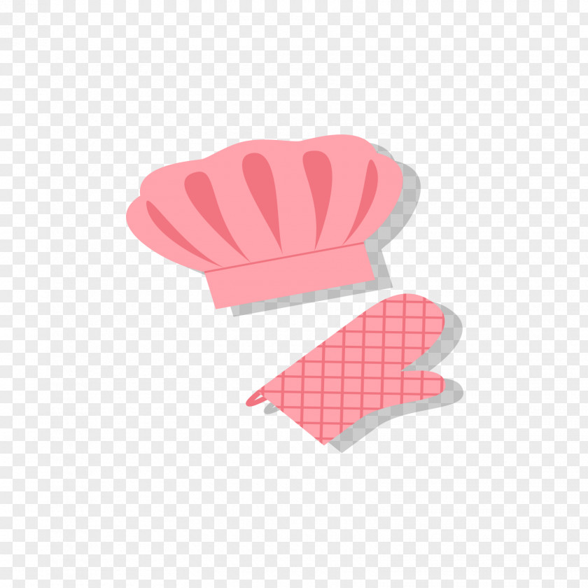 Pink Gloves And Chef's Hat Glove Chefs Uniform PNG