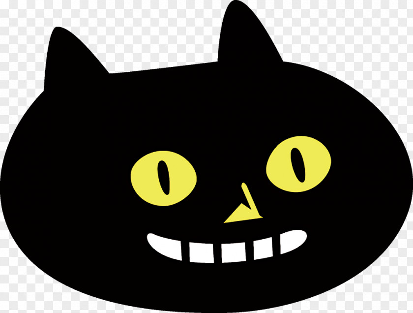 Snout Yellow Black Cat Facial Expression Head PNG