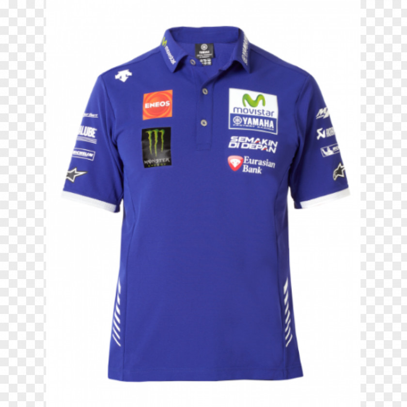 T-shirt Movistar Yamaha MotoGP Motor Company Polo Shirt PNG