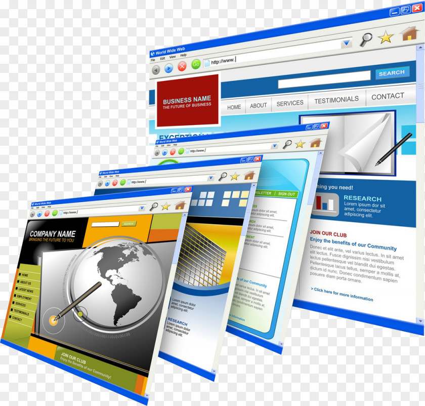 Web Banners Development Design PNG