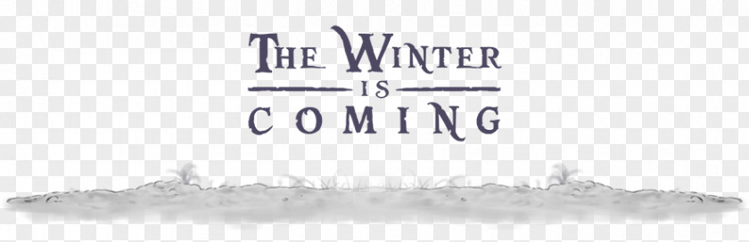 Winter Is Coming Logo White Brand Line Font PNG