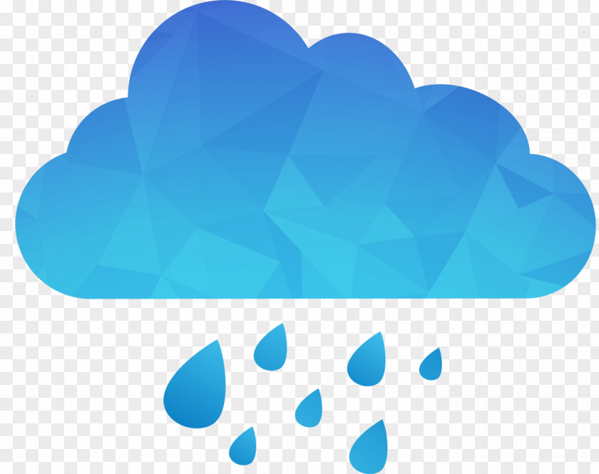 Blue Cloud Rain Vector Euclidean Storm PNG