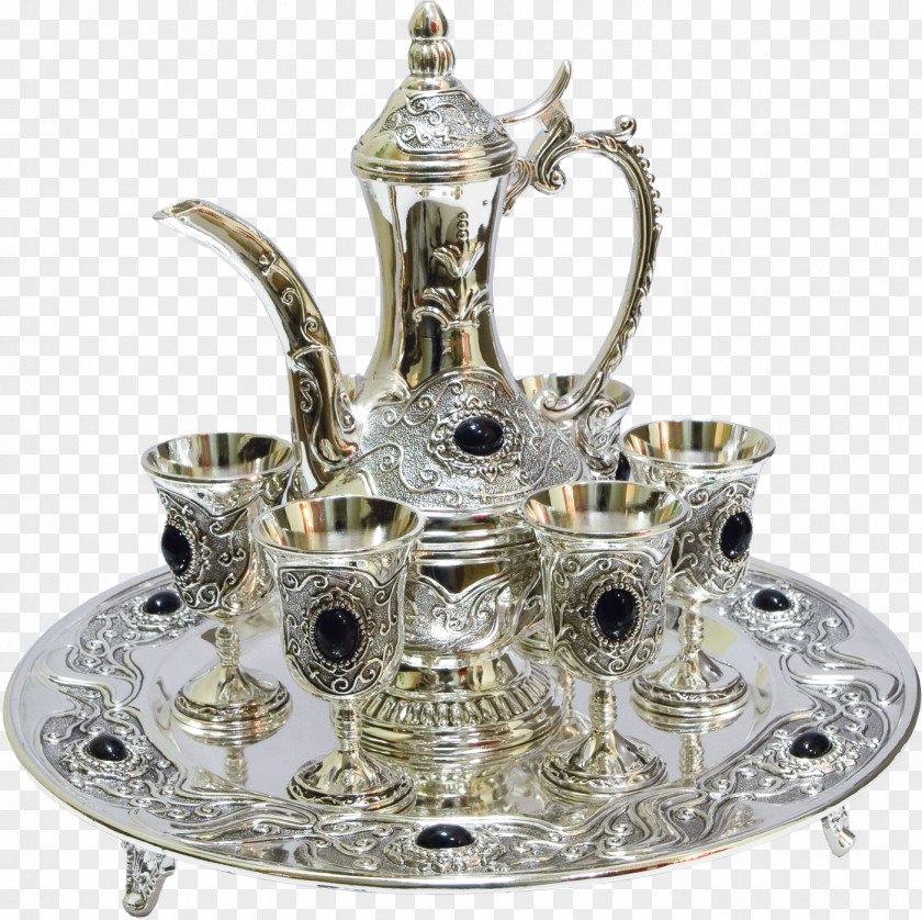 Brass Teapot Arabic Tea Kettle PNG