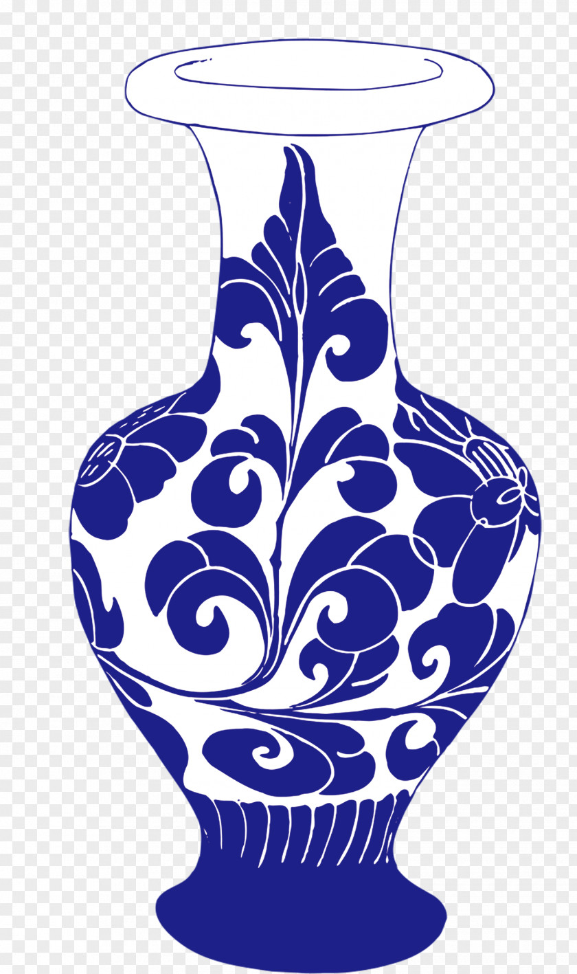 Classic Jar Vase Blue And White Pottery Ceramic Clip Art PNG