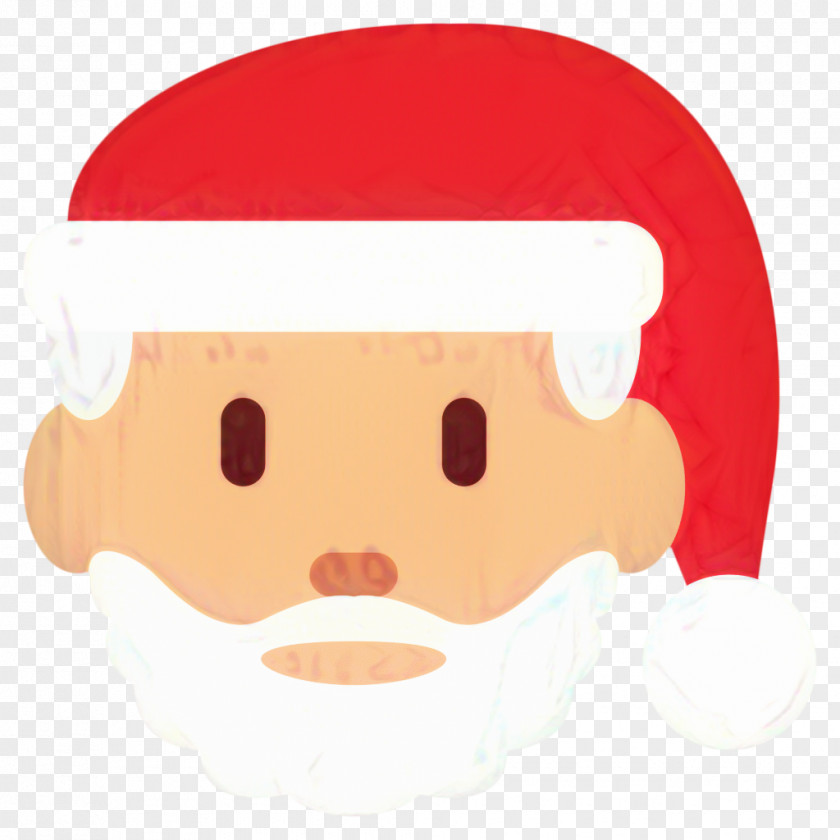 Smile Moustache Santa Claus Cartoon PNG
