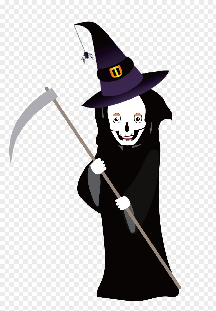 Vector Halloween Witch Cartoon PNG