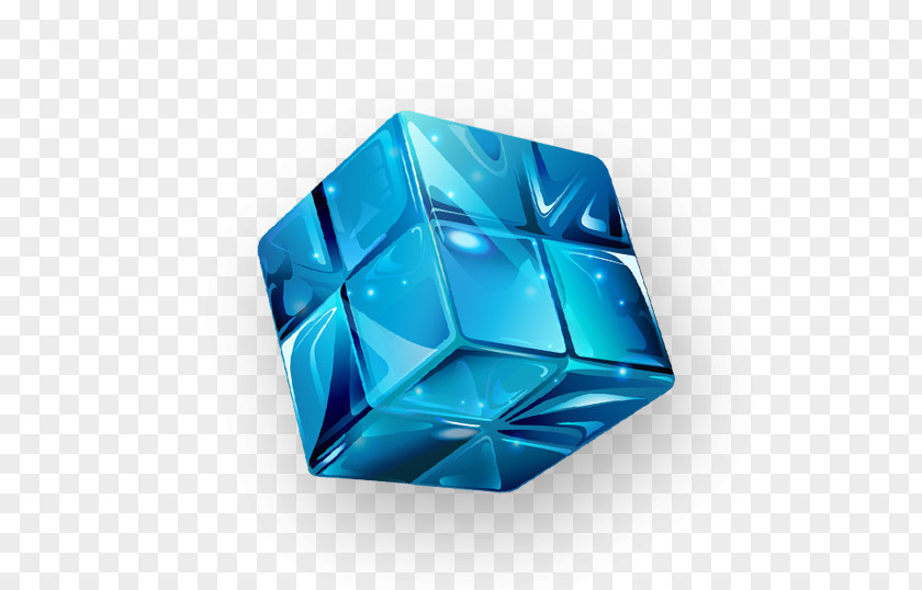 Blue Three-dimensional Cube Rubiks Technology PNG