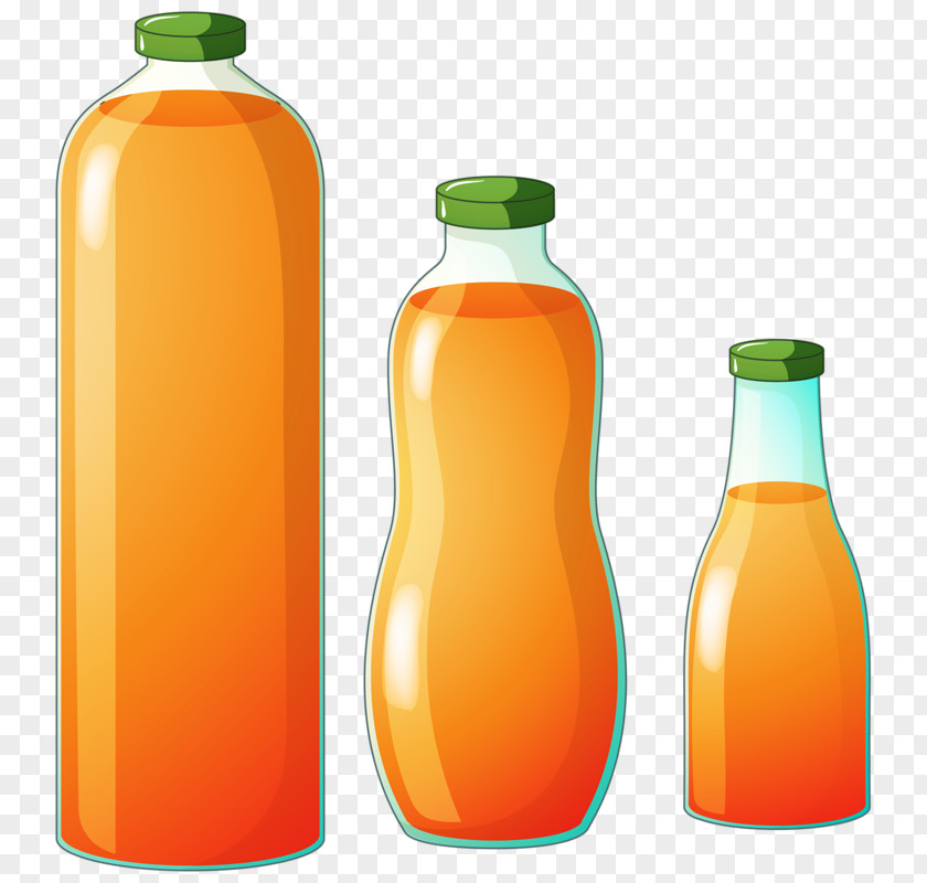 Bottle Orange Drink Water Bottles Juice Glass Plastic PNG
