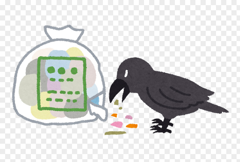 Crow Waste Collection 生ごみ Bin Bag PNG