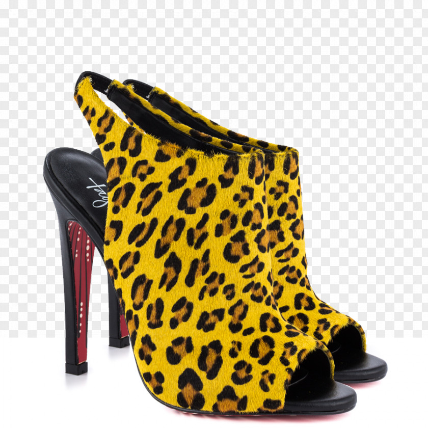Leopard High-heeled Shoe Clothing Handbag PNG