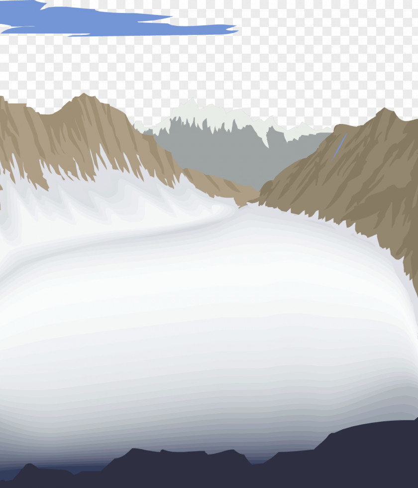 Snowy Mountains Adobe Illustrator Mountain Graphic Design PNG