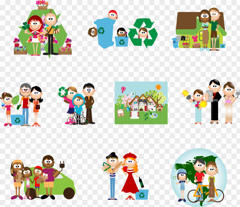 Vector Cartoon Character Family Collection Everyday People Cartoons PNG