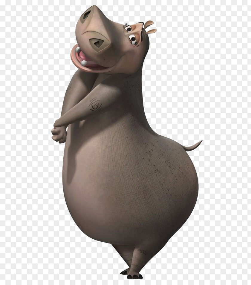 Cartoon Hippo Gloria Melman Skipper Madagascar Character PNG