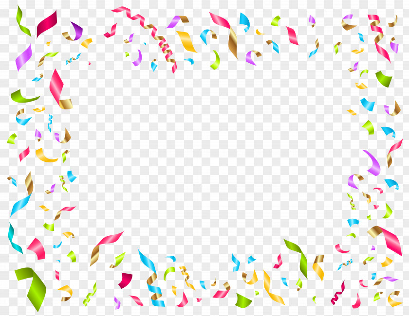 Festive Ribbons And Confetti Photography Clip Art PNG