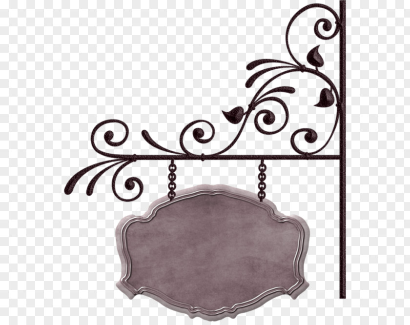 Iron Pattern Frame Tag Banner Sign PNG