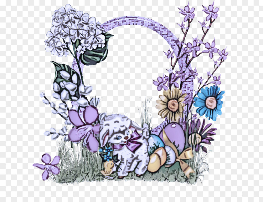 Violet Family Morning Glory Floral Design PNG