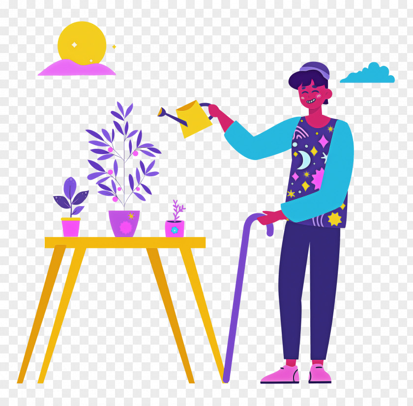 Watering Plants PNG