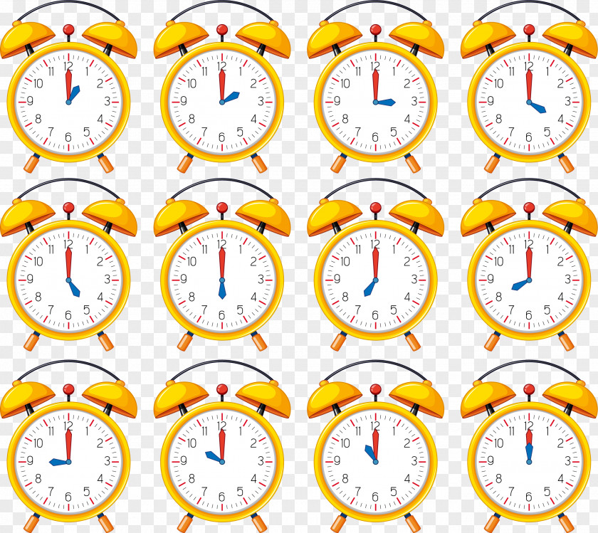 Yellow Alarm Clock Download Time Clip Art PNG