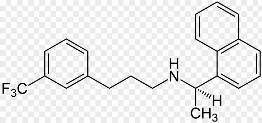 Cinacalcet Pharmaceutical Drug Calcimimetic Hydrochloride Structure PNG