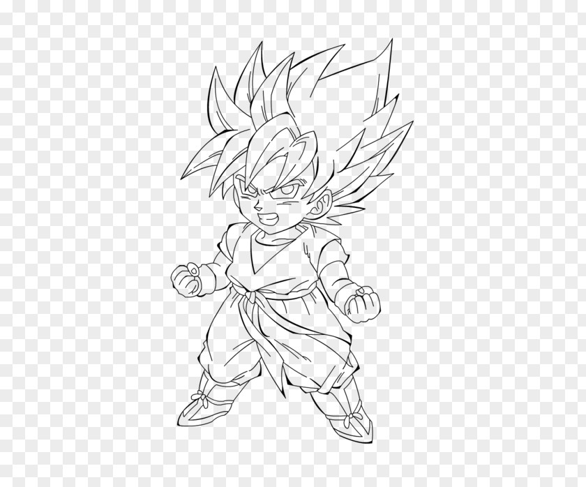 Goku Goten Majin Buu Trunks Sketch PNG
