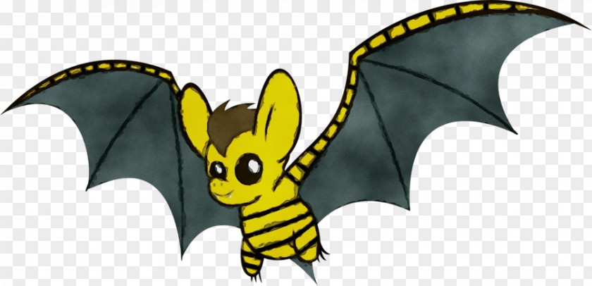 Animation Wing Cartoon Bat Clip Art Yellow Fictional Character PNG