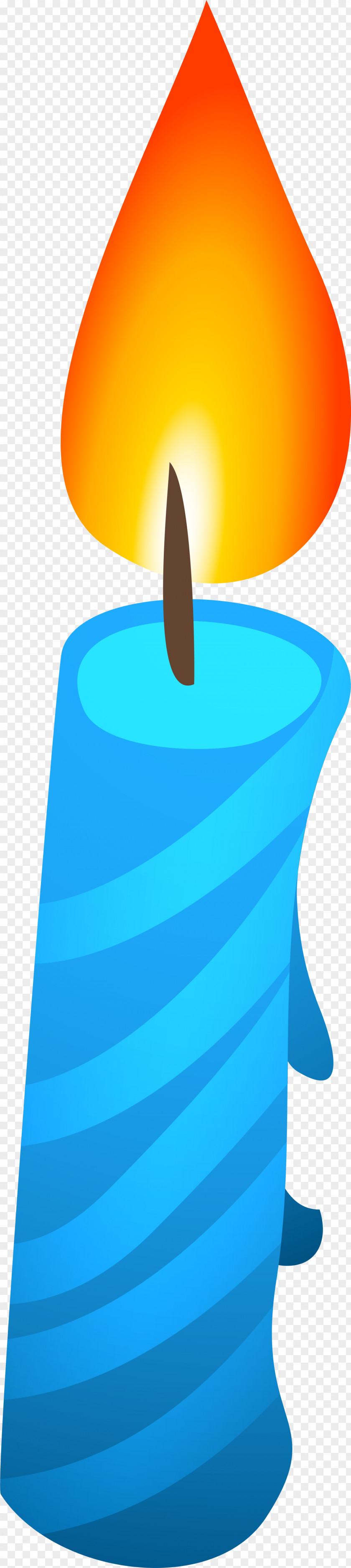 Blue Simple Candle Candlestick Clip Art PNG