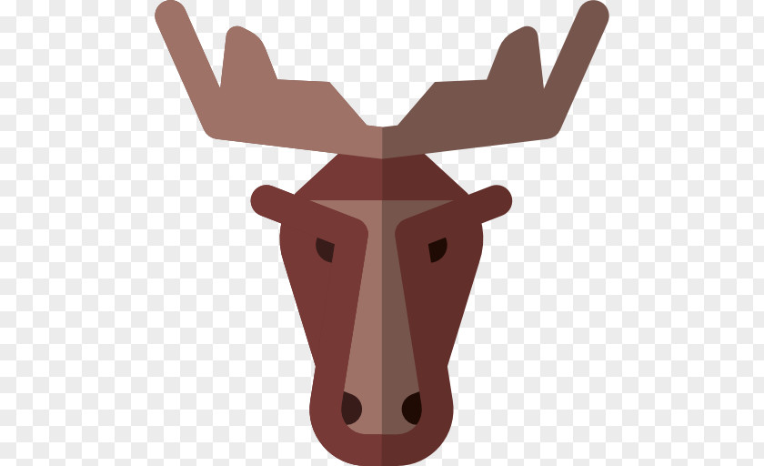 Brown Deer Reindeer Moose Icon PNG