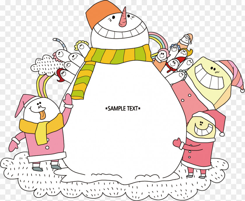Children Are Snowmen Snowman Cartoon Illustration PNG