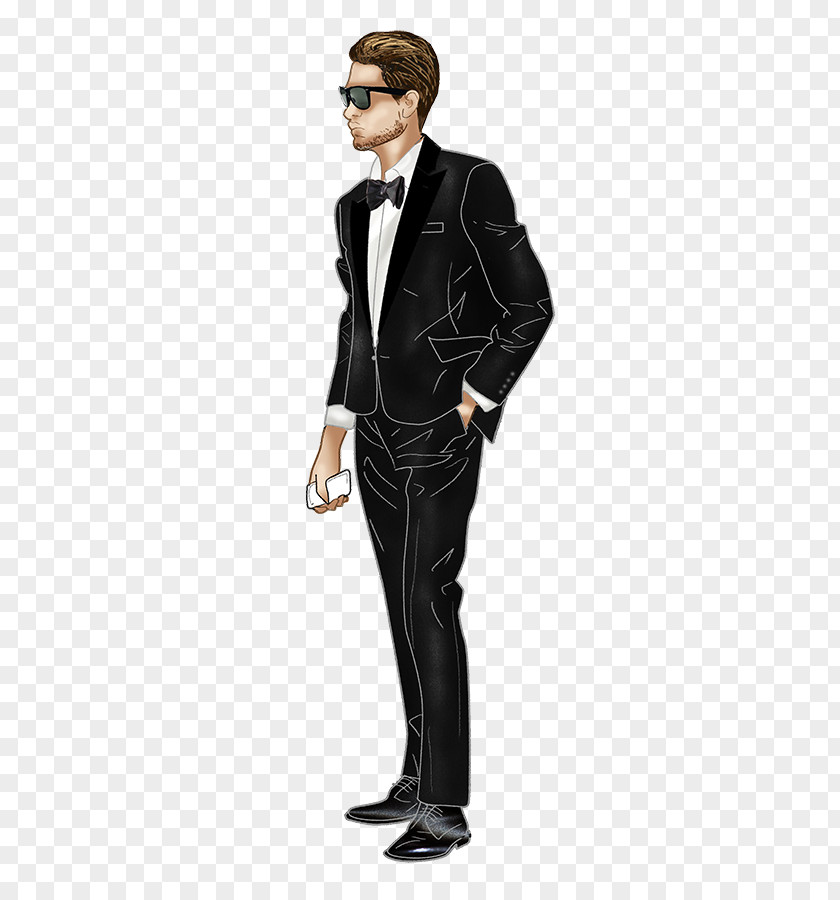 New York Fashion Week Illustration Tuxedo M. PNG