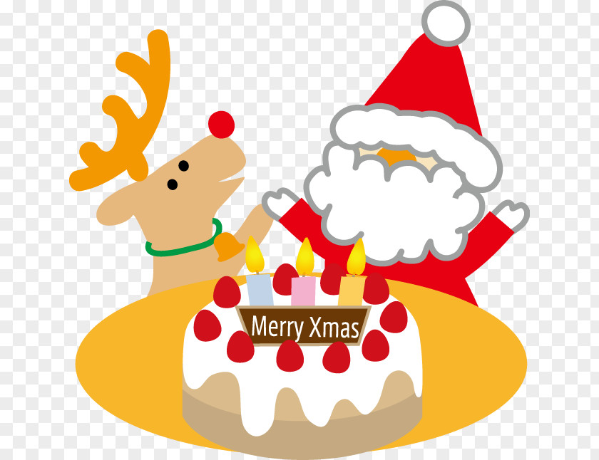 Sweet Cheese Dessert Santa Claus Christmas Day Tree Illustration Reindeer PNG