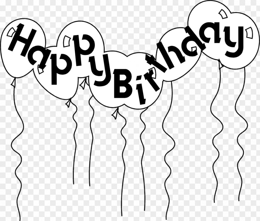 QUERCUS ILEX Happy Birthday To You Balloon Cake Clip Art PNG