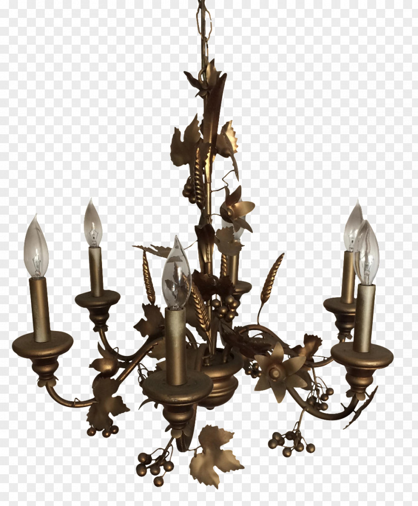 Antique Chandelier Bronze Lighting Light Fixture PNG