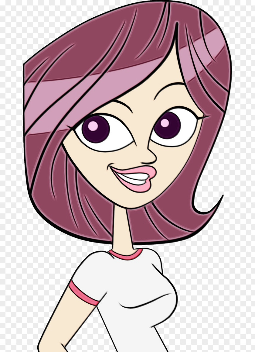 Forehead Violet Cartoon Face Head Pink Nose PNG
