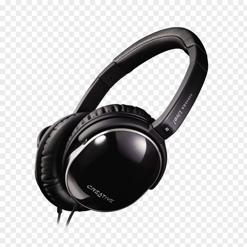 Microphone Noise-cancelling Headphones Active Noise Control Creative Technology PNG