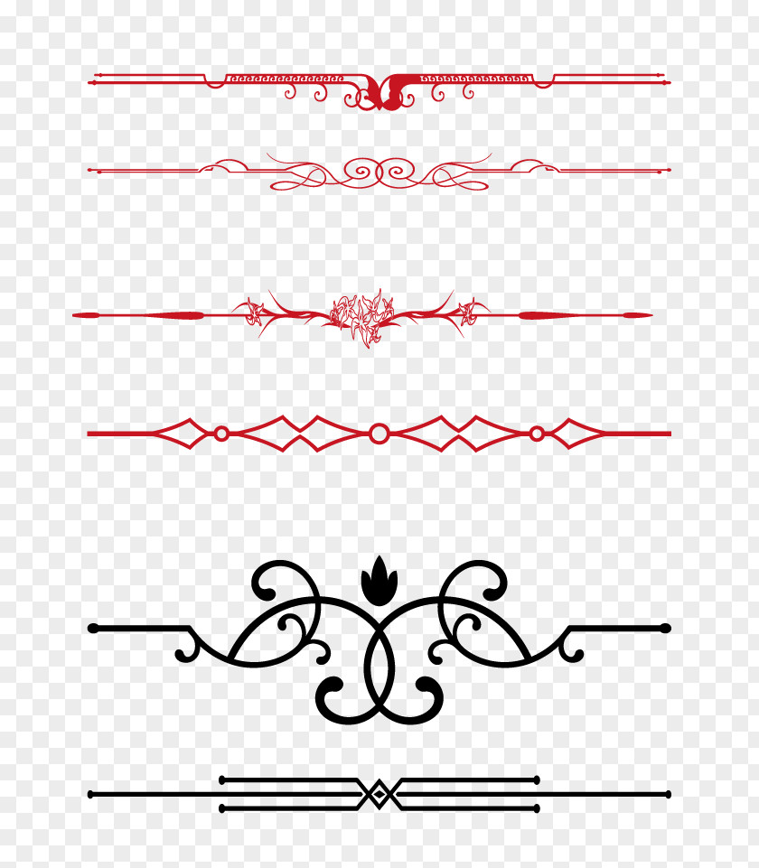 Vector Red Frame Moldings Line Euclidean PNG