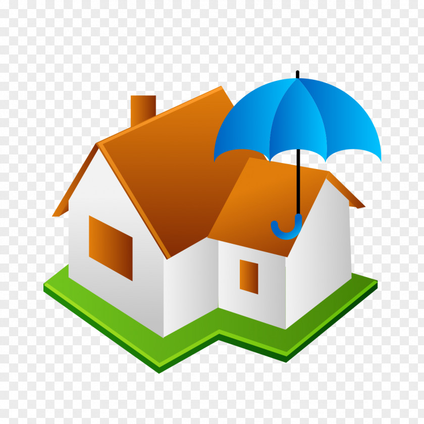 House Model And Umbrellas Painter Decorator Architecture Icon PNG