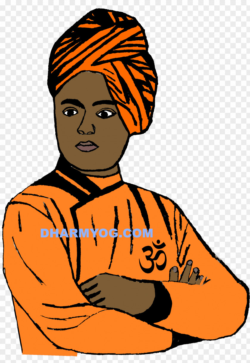 Turban Line Art Orange Background PNG