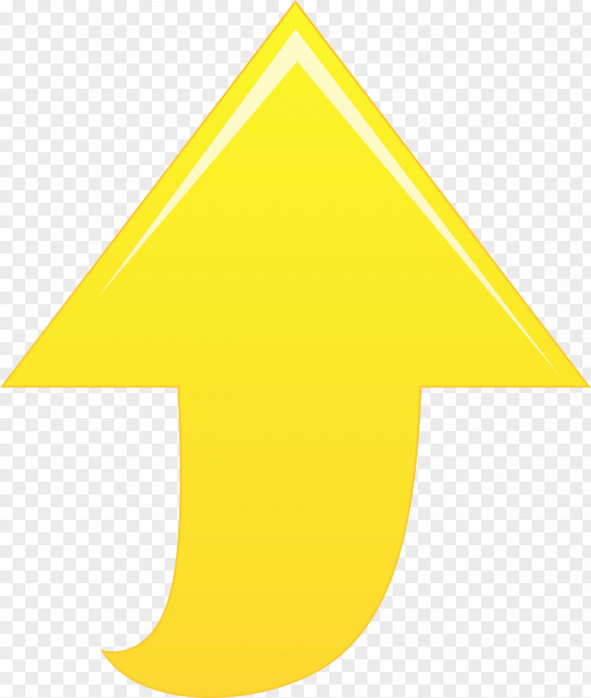 Yellow Line Triangle Font PNG