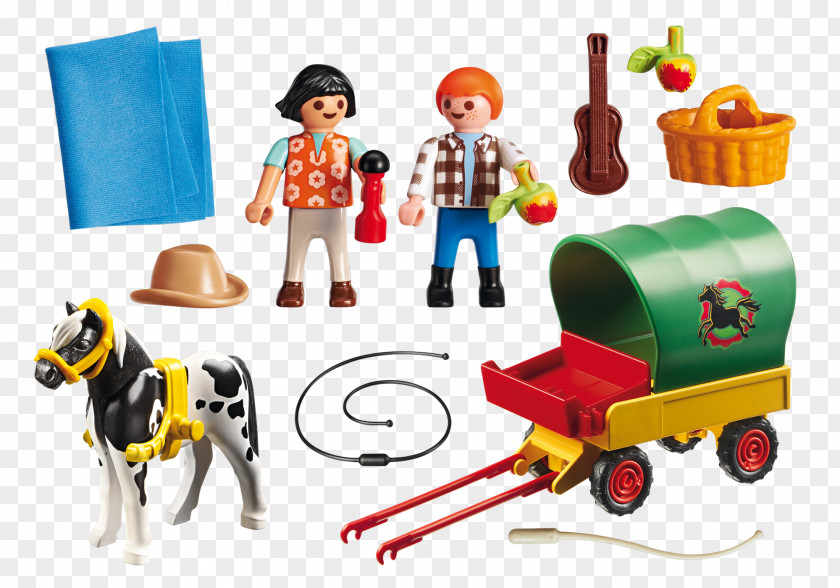 Child Pony Playmobil Toy Wagon Picnic PNG