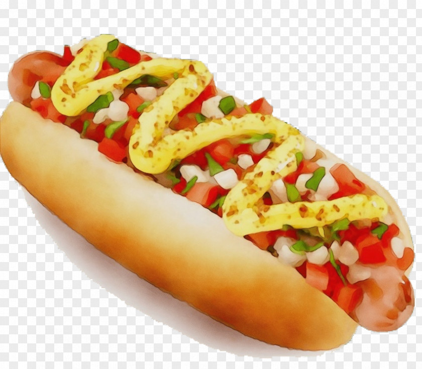 Dodger Dog Sausage Bun Food Fast Hot Chili PNG