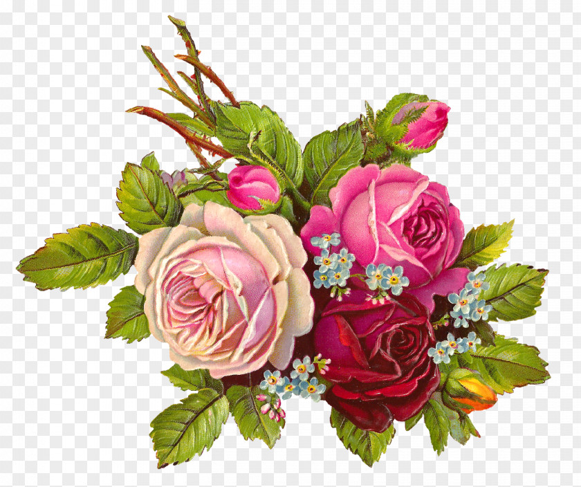 Bouquet Of Flowers Flower Cut Rose Pink PNG